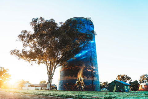 Deniliquin Water Tower Mural - Lismore Accommodation 1