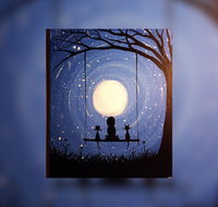 Grab a glass of wine and learn to paint 'Moonrise' - Lismore Accommodation