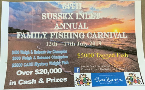 The Sussex Inlet Annual Family Fishing Carnival - Lismore Accommodation 0