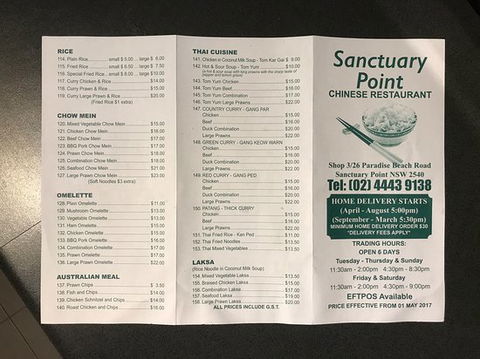 Sanctuary Point Chinese Restaurant - Lismore Accommodation 0