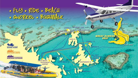 Scenic Flight - Great Barrier Reef, Heart Reef, Whitehaven Beach & Hill Inlet! - Lismore Accommodation 0